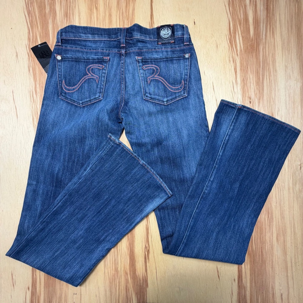 Rock & Republic Jagger Jeans Size 27 Bootcut Dark Wash NWT - Picture 7 of 13